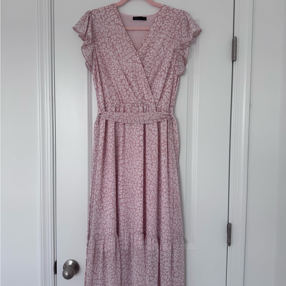 Elegant Pink Floral Dress
